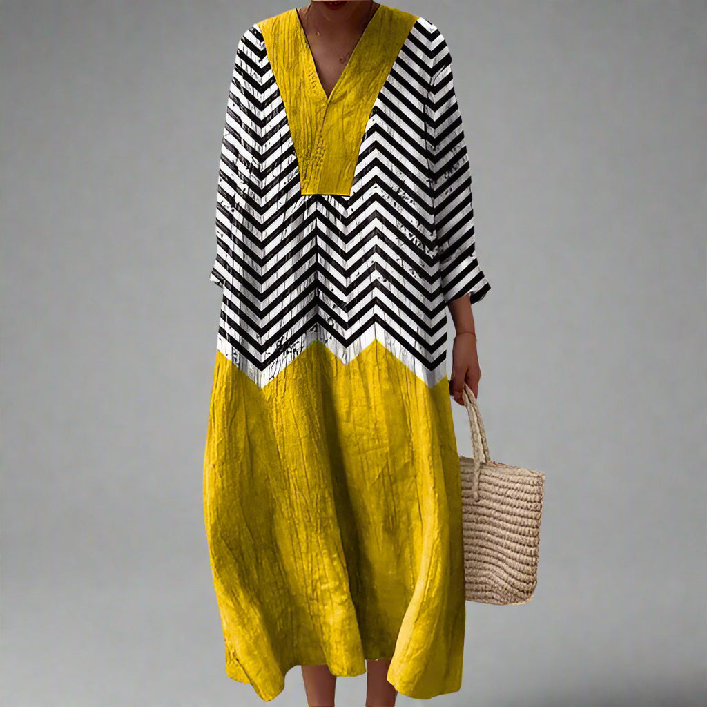 Selena™ | Elegantes Geometrisches Kleid