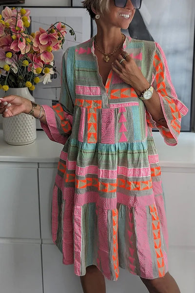 Nova™ | Boho Stufen-Swingkleid