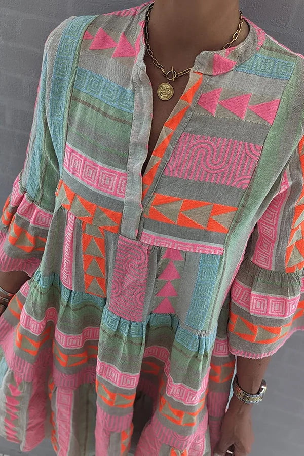 Nova™ | Boho Stufen-Swingkleid